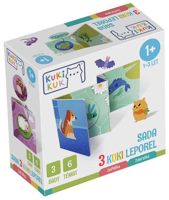 KukiKuk Sada 3 KUKI leporel Zvířátka