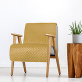 Přehoz na křeslo - sedačku SANDRA mustard/hořčicová 70x160 cm Mybesthome