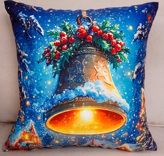 Vánoční polštář CHRISTMAS BELL 40x40 cm Mybesthome
