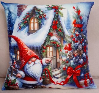 Vánoční polštář CHRISTMAS GNOM 40x40 cm Mybesthome