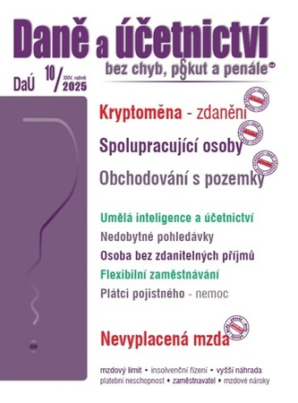 DaÚ 10/2025 Kryptoměna – zdanění