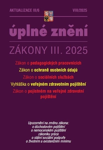 Aktualizace III/6 2025 Zákon o pedagogických pracovnících
