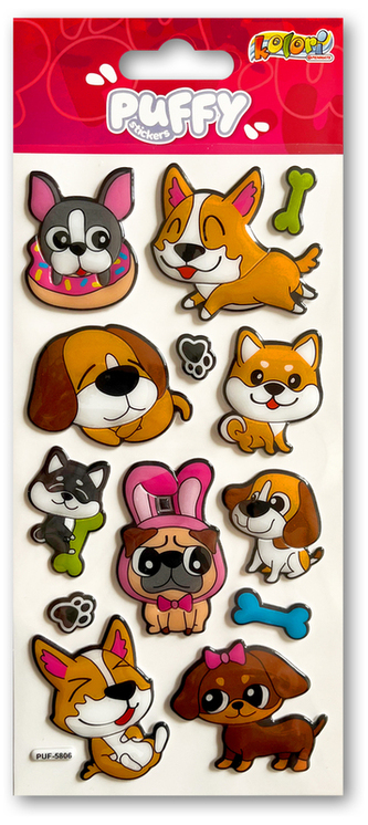 Naklejki Puffy Dogs PUF-5806 Kolori, Penmate
