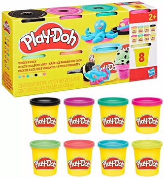 HASBRO PLAY-DOH Barevná modelína kreativní set 8 kelímků 680g