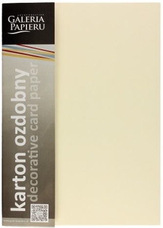 Papier ozdobny (wizytówkowy) Galeria Papieru Holland kremowy A4 200g op. 20 arkuszy