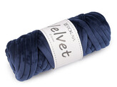 Příze Marshmallow silná Velvet Ø10 mm 500 g - 1 ks - 6 (048) modrá tmavá