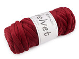 Příze Marshmallow silná Velvet Ø10 mm 500 g - 1 ks - 4 (047) červená tmavá