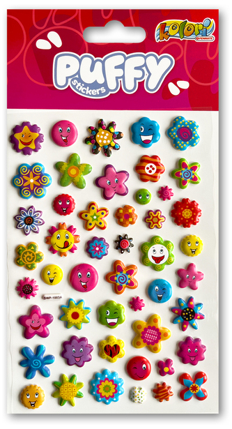 Naklejki Puffy Flowers SWP-1003A Kolori, Penmate
