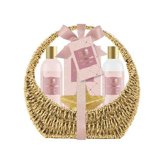 Bon Matin koupelový set v košíku (sprchový gel+mýdlo+šumivá hvězda)