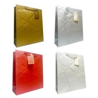 Torebka prezentowa uniwersalna L metalizowana mix