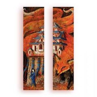 Zakładka kartonowa - Kitsune i Słowik