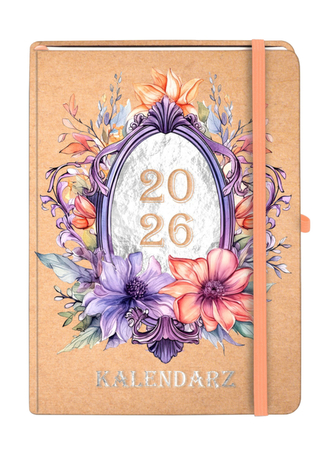 Kalendarz książkowy A5 2026 Kraft tygodniowy Lustro