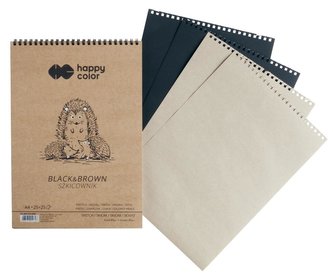 Szkicownik na spirali A5/50K Black&Brown;