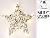 dekorace HVĚZDA 30cm LED STŘ s časovačem