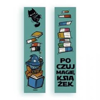Zakładka kartonowa - Poczuj magię książek
