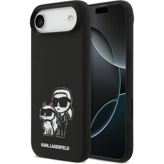 Karl Lagerfeld Liquid Silicone K&CH Sketch MagSafe kryt iPhone Air černý Karl Lagerfeld Liquid Silicone K&CH Sketch MagSafe kryt iPhone Air černý