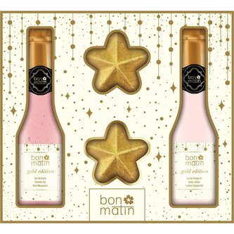 Bon Matin party set (sprchový gel+tělové mléko+šumivé hvězdy)