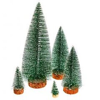 Choinki dekoracyjne zielone 5szt