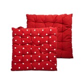 ARÔME HOME Prošívaný podsedák 40*40 cm, Červená s bílými puntíky