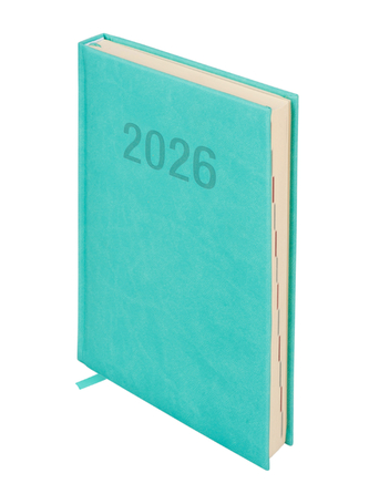 Kalendarz książkowy A5 2026 Colorfix dzienny turkusowy