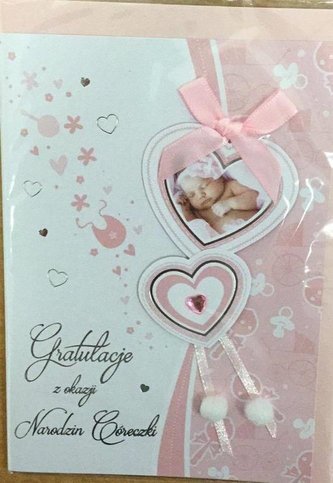 Karnet narodziny B6 Premium 50 + koperta