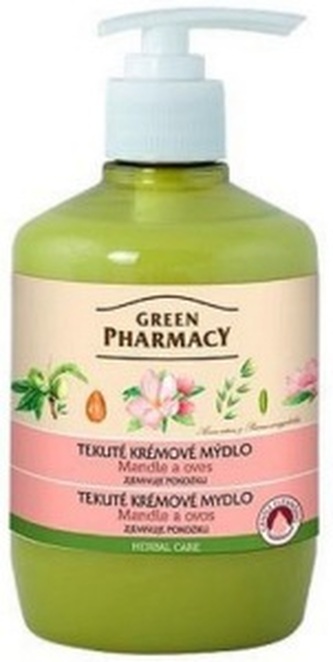Green Pharmacy Mandle a Ovec tekuté mýdlo s dávkovačem 460 ml
