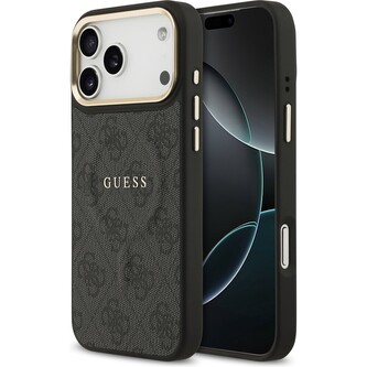 Guess PU Leather 4G Gold Frame MagSafe kryt iPhone 17 Pro Max černý Guess PU Leather 4G Gold Frame MagSafe kryt iPhone 17 Pro Max černý