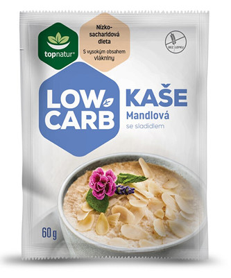 Topnatur - LowCarb kaše 10 x 60 g - mandlová se sladidlem