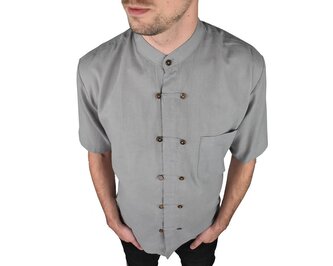 Pánská košile s krátkým rukávem RENSHU, šedá S