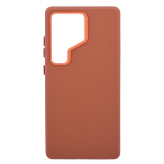 Pouzdro Leather Frame s podporou MagSafe Samsung Galaxy S25 5G - hnědé Pouzdro Leather Frame s podporou MagSafe Samsung Galaxy S25 5G - hnědé