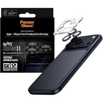 PanzerGlass® Hoops Ceramic II skla iPhone 17 Pro/16 Pro/15 Pro/17 Pro Max/16 Pro Max/15 Pro Max