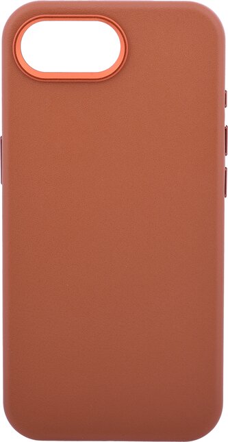 Pouzdro Leather Frame s podporou MagSafe iPhone 16e - hnědé