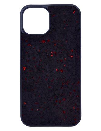 Pouzdro MystiQ s podporou MagSafe iPhone 16 - černo-červené