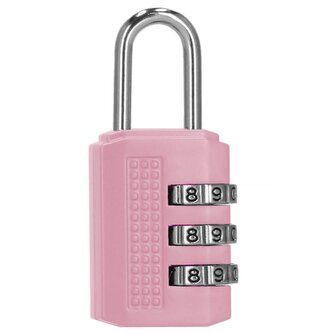 Visací zámek na kód SPRINGOS GA0074 růžový