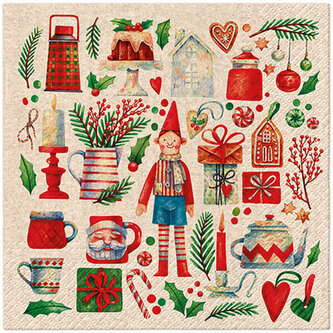 Ubrousky PAW Dekor We Care (20ks) Christmas Motifs