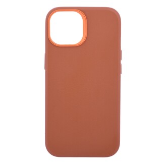 Pouzdro Leather Frame s podporou MagSafe iPhone 13/14 - hnědé