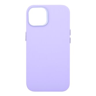 Pouzdro Leather Frame s podporou MagSafe iPhone 13/14 - fialové