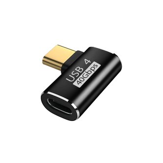 Adaptér USB-C x USB-C 90° - černý Adaptér USB-C x USB-C 90° - černý