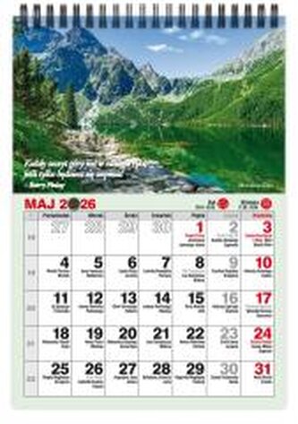 Kalendarz 2026 A5 biurkowy miesięczny pionowy MIX