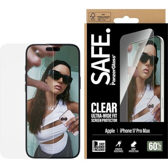 PanzerGlass® SAFE Ultra-Wide Fit sklo Apple iPhone 17 Pro Max s instalačním rámečkem