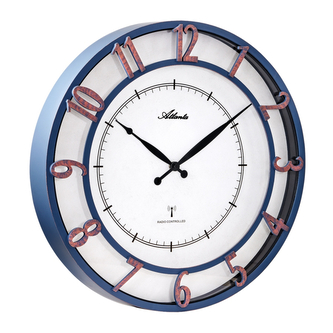 Designové nástěnné hodiny AT4547 Atlanta řízené signálem DCF 45cm