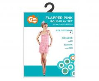 Strój dla dorosłych Flapper Różowa rozm. S