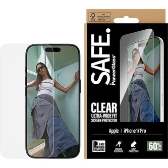 PanzerGlass® SAFE Ultra-Wide Fit sklo Apple iPhone 17 Pro s instalačním rámečkem