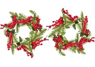 Věneček smrkový s bezinkami Ø25 cm, set 2 ks