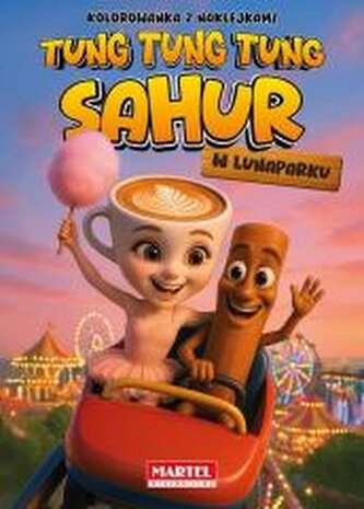 Tung Tung Sahur w lunaparku z naklejkami