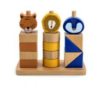 Klocki drewniane ze zwierzętami