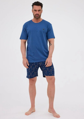 Pánské pyžamo Cornette modré (326/254) XL