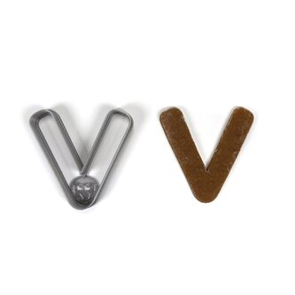 Písmeno V zaoblené hrany (7cm) vykrajovátko/formička Písmeno V zaoblené hrany (7cm) vykrajovátko/formička
