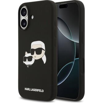 Karl Lagerfeld Liquid Silicone Double Heads MagSafe kryt iPhone 17 černý Karl Lagerfeld Liquid Silicone Double Heads MagSafe kryt iPhone 17 černý