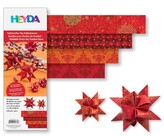 Sada skládacích proužků 96ks -  vločky červené 2 velikosti